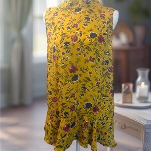 Pleione sleeveless floral cottagecore boho blouse